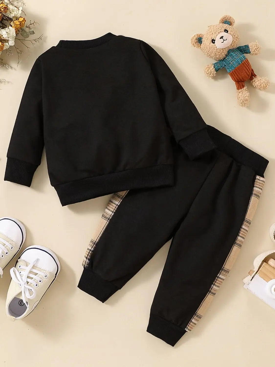 Baby Bear Graphic Sweatshirt and Joggers Set - Image #5