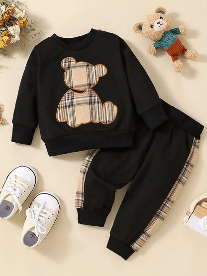 Baby Bear Graphic Sweatshirt and Joggers Set - Image #4