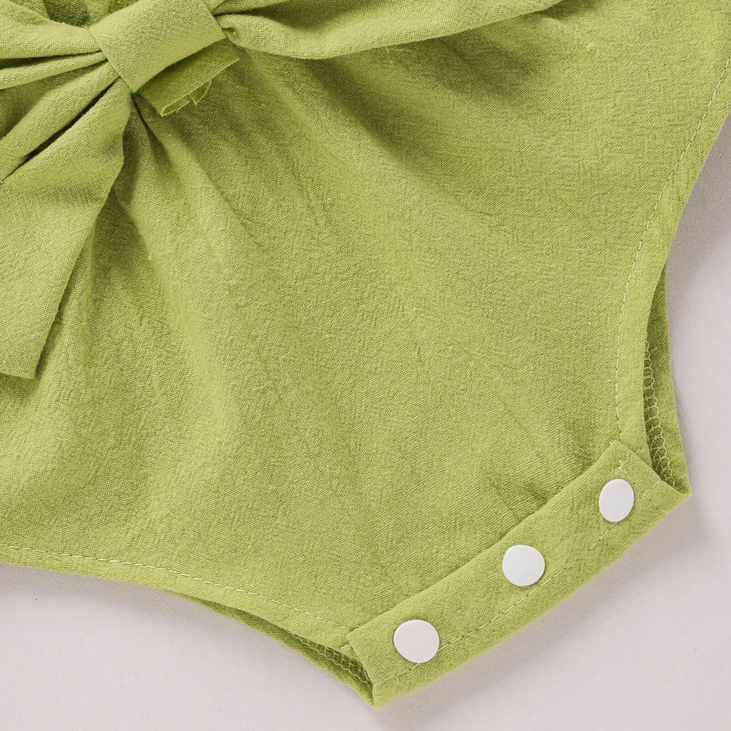 Baby Girl Bow Detail Flounce Sleeve Bodysuit - Image #6