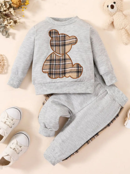 Baby Bear Graphic Sweatshirt and Joggers Set - Image #1